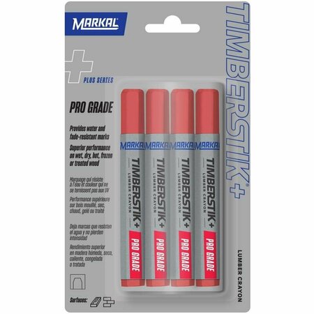 MARKAL LUMBER CRAYON RED 8in. 4PC 80442